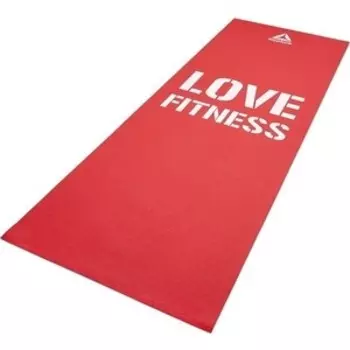 Коврик для фитнеса Reebok RAMT-11024RDL тонкий Love (красн)
