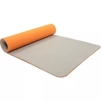 Коврик для йоги Bradex SF 0403, 183*61*0,6 см, TPE двухслойный оранжевый/серый