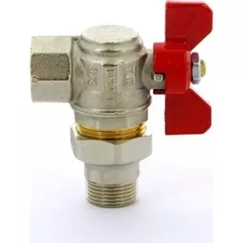 Кран шаровый угловой Tiemme 3/4'' НР/ВР, с разъемным соединением (2120005)