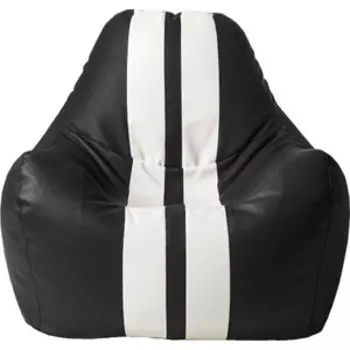 Кресло бескаркасное Mypuff Спортбэг черный экокожа sport-057-056