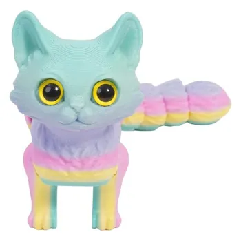 3D-печатная игрушка для кошек с гибкими суставами, шарнирная модель кошки для взрослых, 3D-печатные игрушки для животных, игрушки-фиджет для домашнего офиса, декора класса L