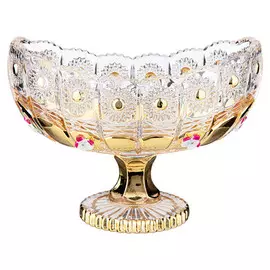 конфетница LEFARD Gold glass 15,5х9х11см на ножке стекло