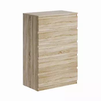 комод МАЛЬТА 5 ящиков 803x1212x480мм сонома ЛДСП