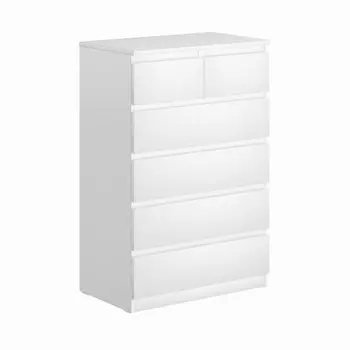 комод МАЛЬТА 6 ящиков 803x1212x480мм белый ЛДСП