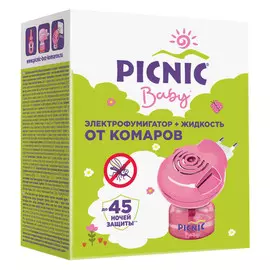 комплект PICNIC Baby фумигатор + жидкость 45 ночей от комаров