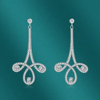 Классические серьги SACE GEMS из медного сплава с цирконом, женские ювелирные изделия, свадебный подарок для вечеринки розовый