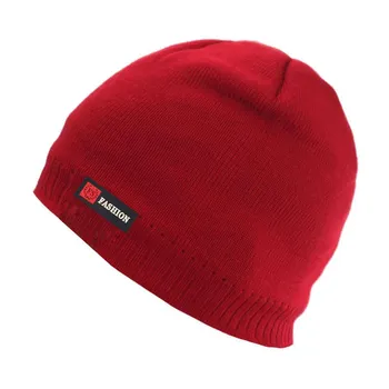 Skullies Beanies Мужская зимняя шапка Женские вязаные шапки для мужчин Кепка Зимняя шапка-бини Gorro Толстая теплая меховая шапка без полей Мужская кепка 55-60 cm чёрный