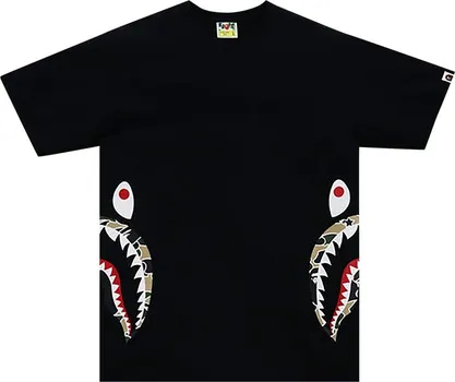 Футболка BAPE Sta Camo Side Shark Tee 'Black/Yellow', черный