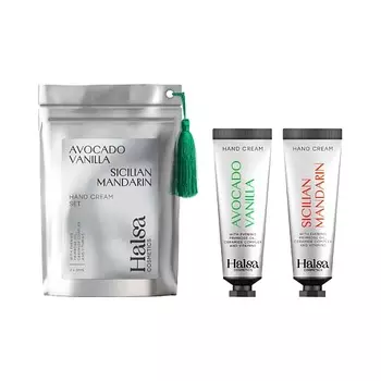 HALSA COSMETICS Набор кремов для рук HAND CREAM (AVOCADO / SICILIAN MANDARIN)