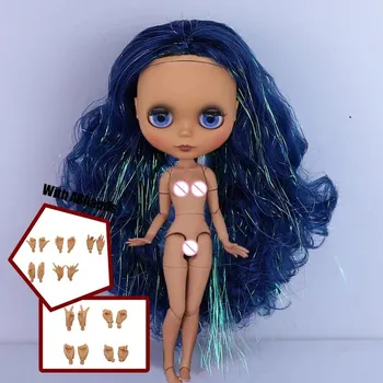 ICY DBS Blyth кукла шаровой шарнир, тело, разноцветные волосы, черная кожа, матовое лицо, телесная кукла и набор, кукла, игра-одевалка, подарок для девочки 30cm