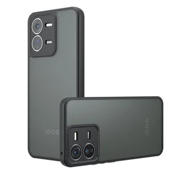 Для vivo iQOO Z9 Z9x Turbo Матовый против отпечатков пальцев Прозрачный цвет Противоударный чехол из ТПУ с защитой от падений Не желтеющая задняя крышка Защитная оболочка iQOO Z9 прозрачный