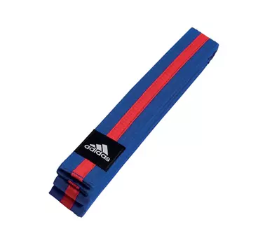 Пояс для единоборств Adidas Striped Belt adiTB02 сине-красный