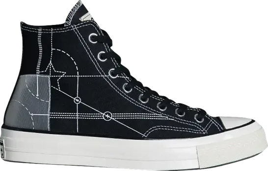 Кроссовки Converse END x Chuck 70 High Blueprint, черный