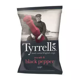Чипсы с солью и перцем Tyrrells 150г