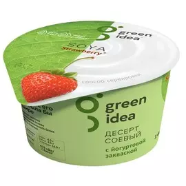 Десерт соевый клубника Green Idea 140г