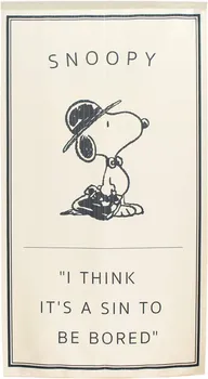 Норен Кобо Норен Снупи гобелен постер современный стильный PEANUTS SNOOPY ширина 85 x длина 150 см джентльмен Снупи 93864 слоновая кость