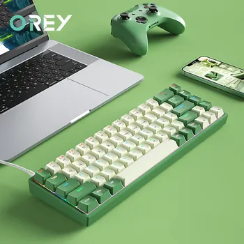 Мини игровая механическая клавиатура 68 клавиш RGB Hotswap тип-c Проводная игровая клавиатура PBT Keycaps эргономичные клавиатуры для PC Gamer