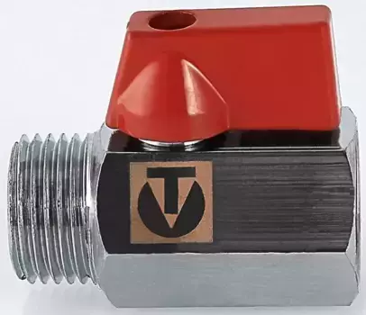 Кран шаровой бытовой «Valtec» Mini VT.331.N.04 1/2"-1/2" ВР-НР хром