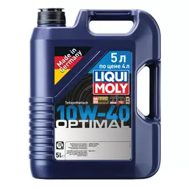 Моторное масло LIQUI MOLY Optimal 10W40 полуcинтетическое 5л
