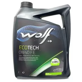 Моторное масло Wolf Ecotech FE 0W40 синтетическое 4л