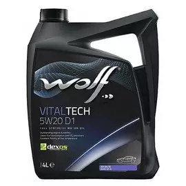 Моторное масло Wolf Vitaltech D1 5W20 синтетическое 4л