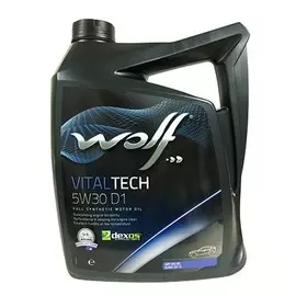 Моторное масло Wolf Vitaltech D1 5W30 синтетическое 4л