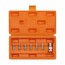 Набор бит вставок TORX 3/8 дюйма 30мм с держателем бит 1/2 дюйма DR 7 предметов в кейсе AIRLINE