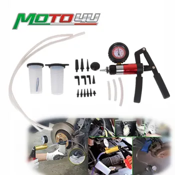 MOTO4U ToolsРучной ручной вакуумный насос, комплект вакуумного пистолета, тестер, автомобильный тормозной выхлопной насос, вакуумный манометр, автоматический ремонт