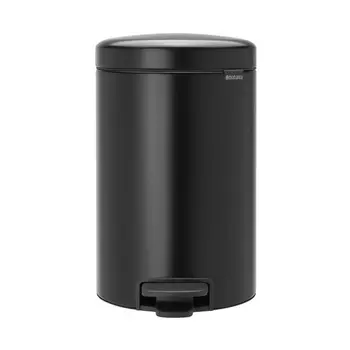 Бак мусорный с педалью 12 л Brabantia NewIcon черный матовый