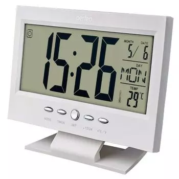 Часы настольные Perfeo SET PF-S2618 белый (PF-A4850)