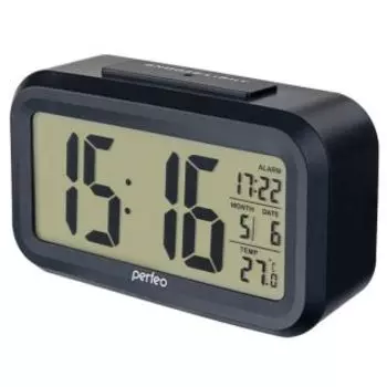 Часы настольные Perfeo SNUZ PF-S2166 черный (PF-A4849)