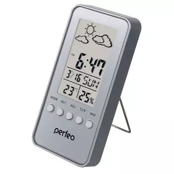 Цифровая метеостанция Perfeo WINDOW PF-S002A серебряный (PF-A4864)