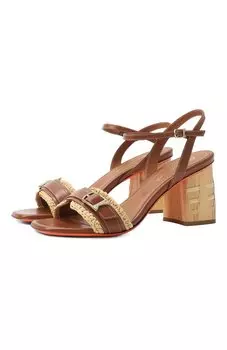 Комбинированные босоножки Santoni