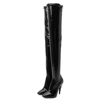 Комбинированные ботфорты Aylah Saint Laurent