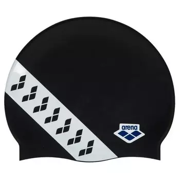 Шапочка для плавания Arena Team Stripe Cap 001463111 черно-белый