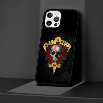 Чехол Guns N Roses для Iphone 14 11 13 Pro Max 12 Mini Xr 7 8 Plus Se 2020 Xs 6 6s +5 5S, черный мягкий чехол-сумка для мобильного телефона iPhone 13