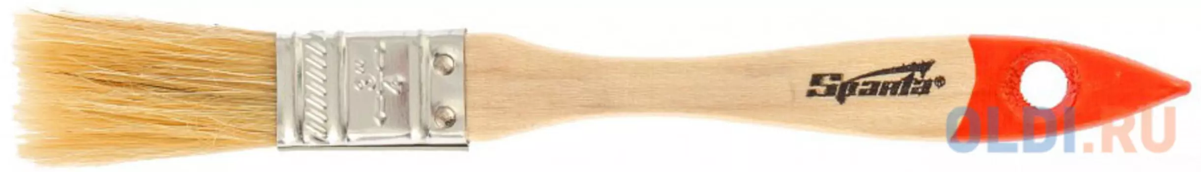Кисть флейцевая SPARTA 824155 плоская slimline 3/4 (20 мм) натур. щетина деревянная руч.