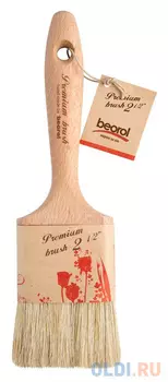 КИСТЬ ПЛОСКАЯ "PREMIUM" №1 (3/486) "BEOROL"