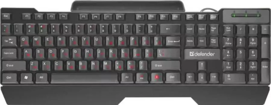 Клавиатура Defender Search HB-790 Black USB проводная, мембранная, 104 клавиши