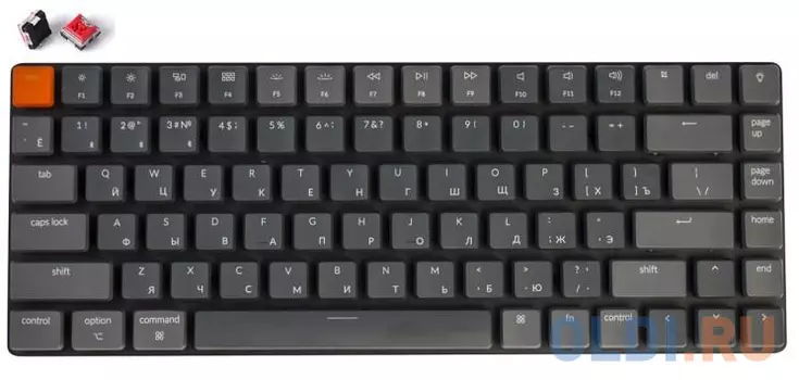 Клавиатура Keychron K3E1 Grey Bluetooth USB Keychron Optical - Red