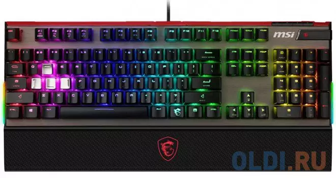 Клавиатура MSI Vigor GK80 CR RU Mechanical Gaming Keyboard with Cherry MX RED Keys, 16.8M RGB