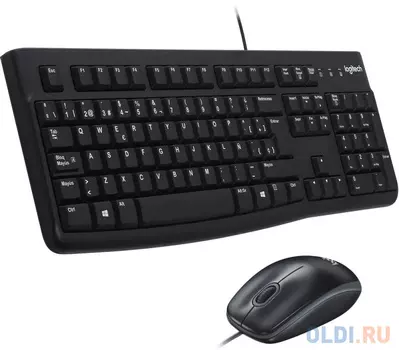 Клавиатура + мышь Logitech MK120 клав:черный мышь:черный/серый USB (920-002562)