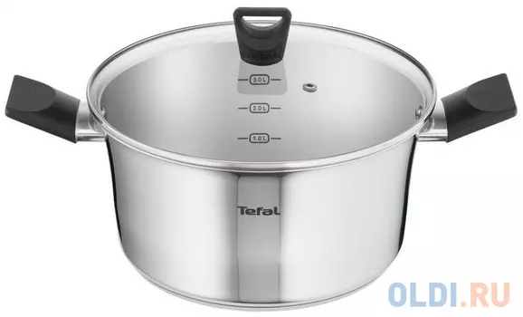 Кастрюля Tefal Simpleo B9054674 4.8л. d=24см (с крышкой) стальной (2100115459)