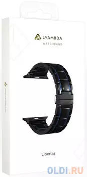 Керамический ремешок для Apple Watch 38/40 mm LYAMBDA LIBERTAS DS-APG-06-40-BD Black/Dark Blue