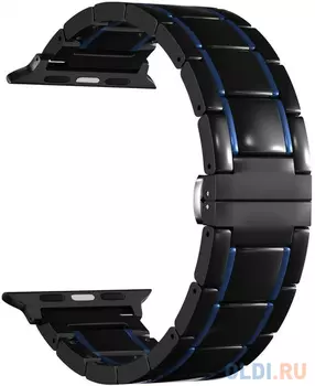 Керамический ремешок для Apple Watch 42/44 mm LYAMBDA LIBERTAS DS-APG-06-44-BD Black/Dark Blue