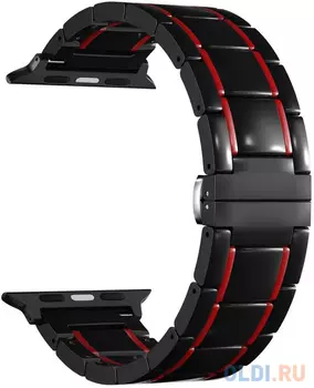 Керамический ремешок для Apple Watch 42/44 mm LYAMBDA LIBERTAS DS-APG-06-44-BR Black/Red