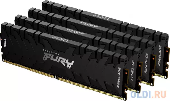 Kingston 128GB 3600MHz DDR4 CL18 DIMM (Kit of 4) FURY Renegade Black