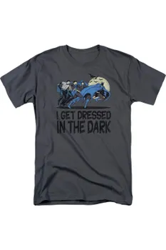 Футболка с коротким рукавом для взрослых DC Comics Get Dressed Gildan, цвет charcoal