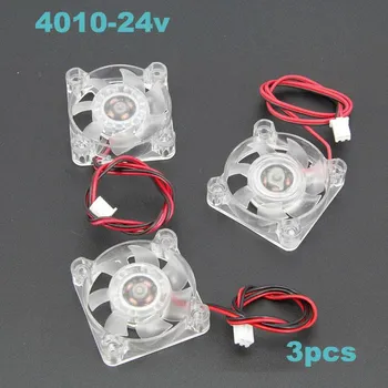 4010 40x40x10 мм 4 см гидравлический подшипник 2pin DC 5v 12v 24v охлаждающий бесщеточный вентилятор прозрачный белый светодиодный свет 4010 5V 1pcs
