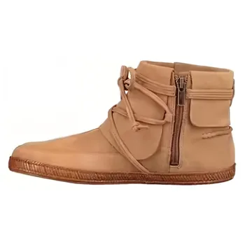 UGG Кожаные ботильоны на плоской подошве со шнуровкой и круглым носком, удобные женские ботинки каштаново-коричневого цвета 1019129-CHE 39.5